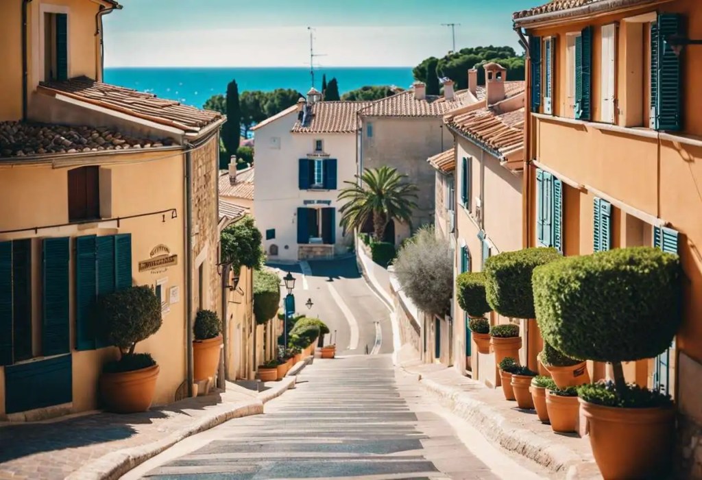 Vue pittoresque des quartiers de Saint-Cyr-sur-Mer, avec des toitures et façades nettoyées par Bouvier Toiture Façade 83-13, spécialiste dans le Var et les Bouches-du-Rhône.
